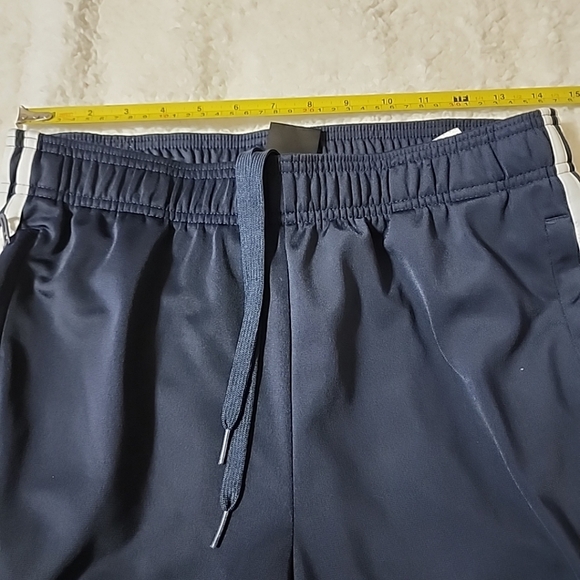 Adidas Soccer Pants Running Pants Navy Blue White Zip Bottom Legs Men's Medium - Picture 4 of 11